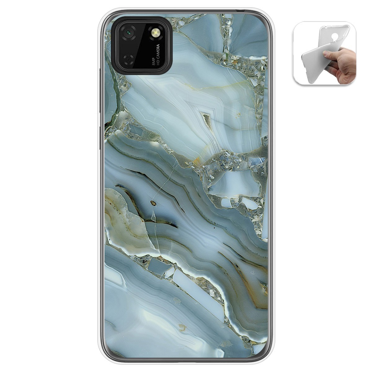 Funda Gel Tpu para Huawei Y5p diseño Mármol 09 Dibujos