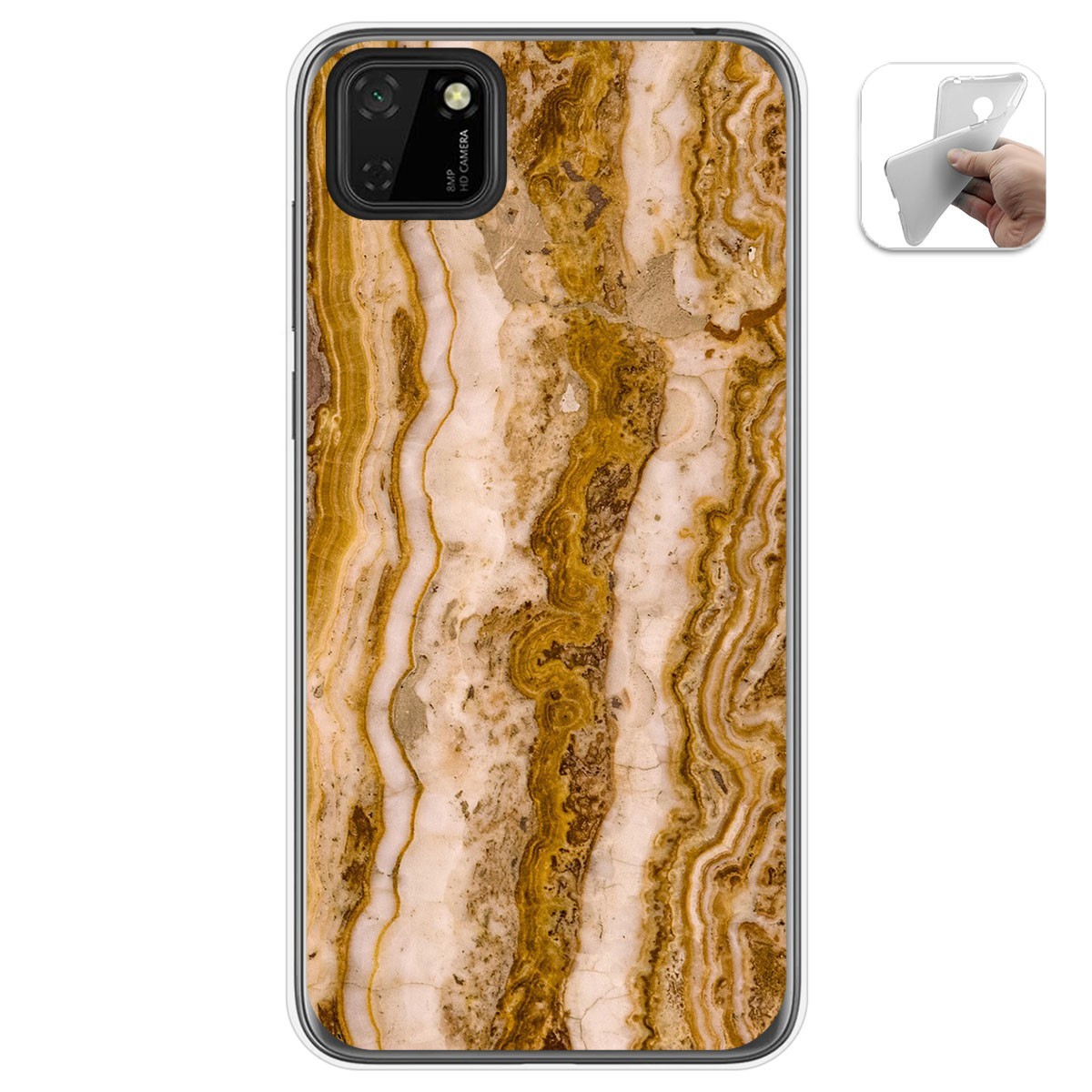 Funda Gel Tpu para Huawei Y5p diseño Mármol 10 Dibujos