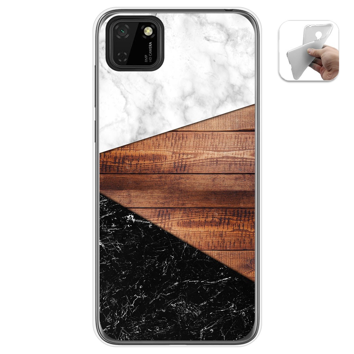 Funda Gel Tpu para Huawei Y5p diseño Mármol 11 Dibujos