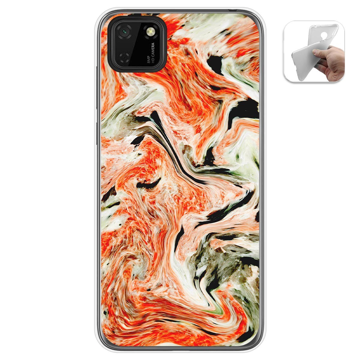 Funda Gel Tpu para Huawei Y5p diseño Mármol 12 Dibujos