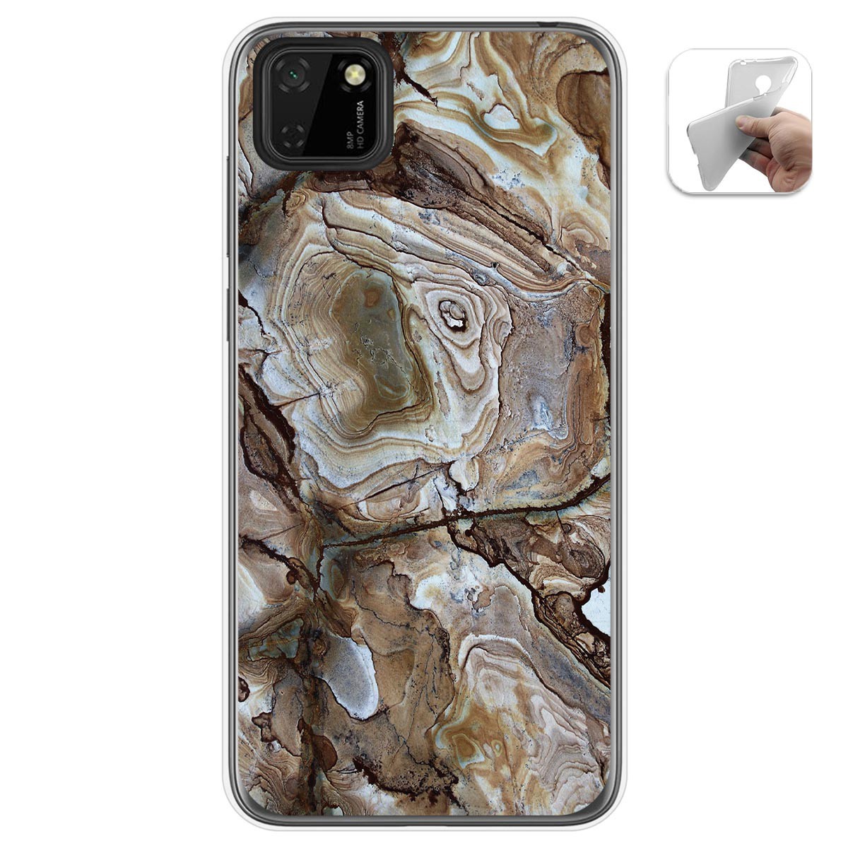 Funda Gel Tpu para Huawei Y5p diseño Mármol 14 Dibujos
