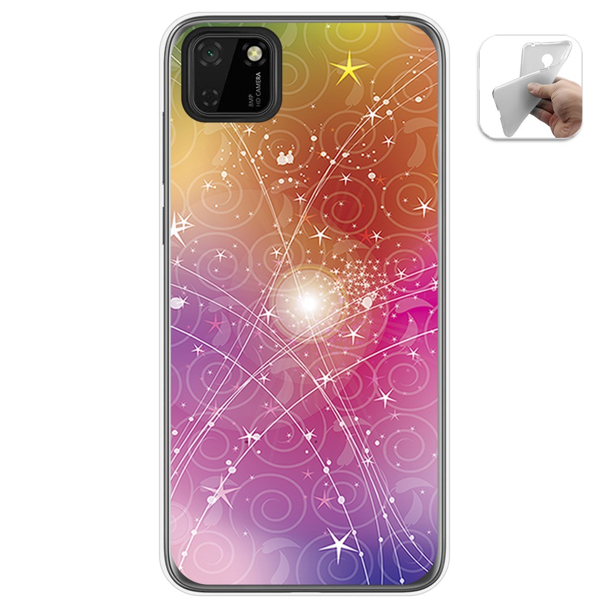 Funda Gel Tpu para Huawei Y5p diseño Abstracto Dibujos