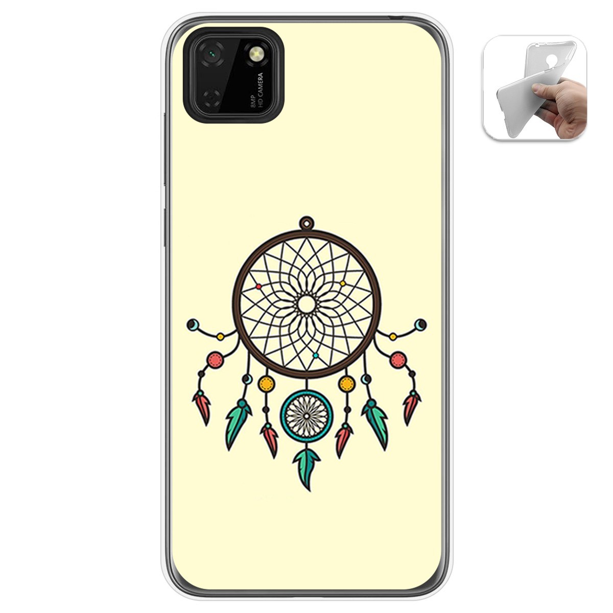 Funda Gel Tpu para Huawei Y5p diseño Atrapasueños Dibujos