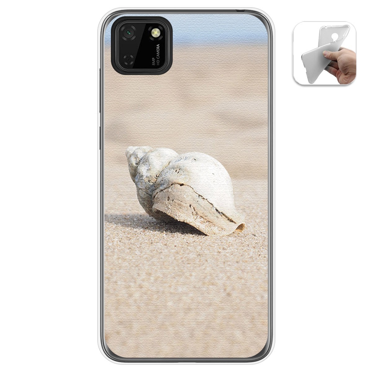 Funda Gel Tpu para Huawei Y5p diseño Concha Dibujos