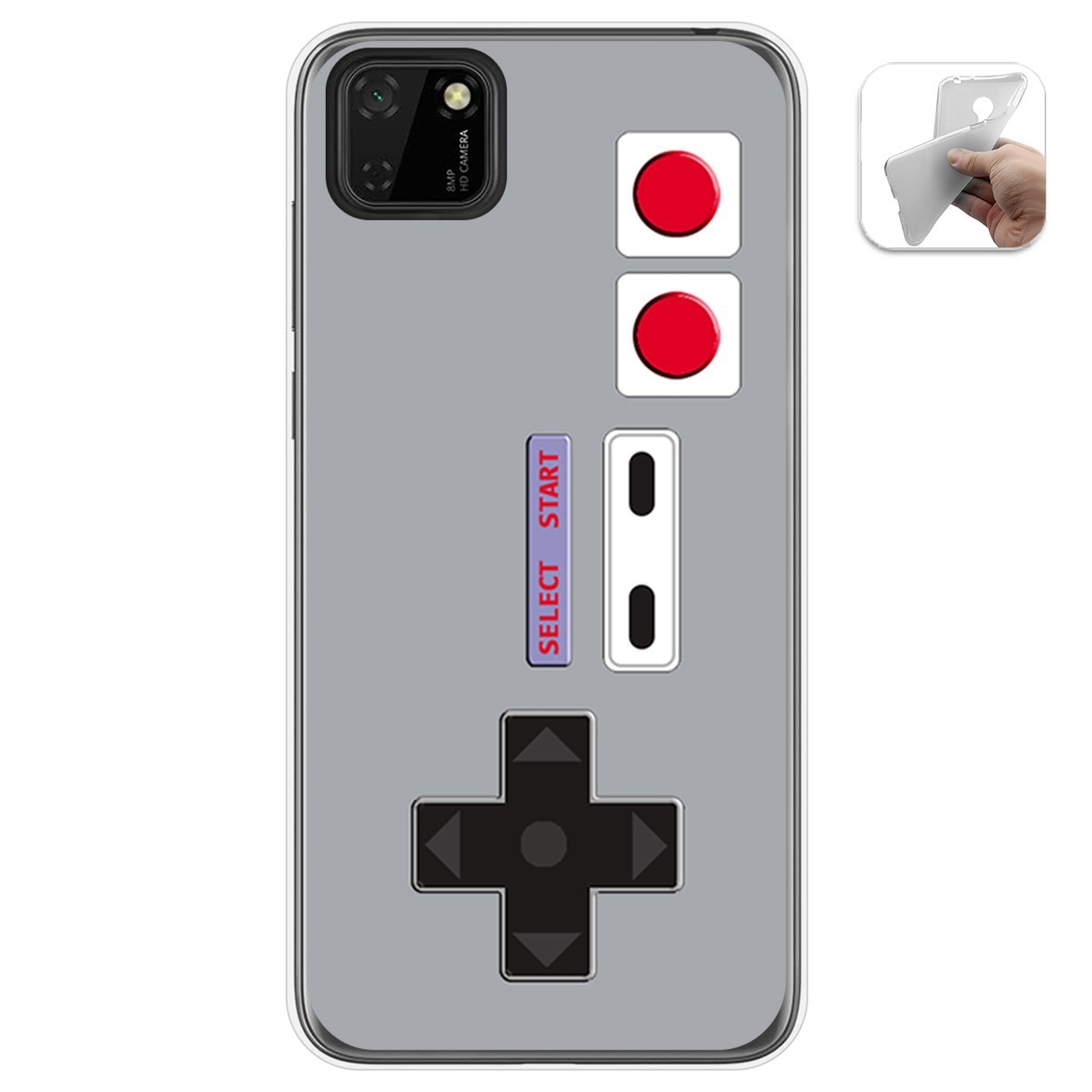 Funda Gel Tpu para Huawei Y5p diseño Consola Dibujos