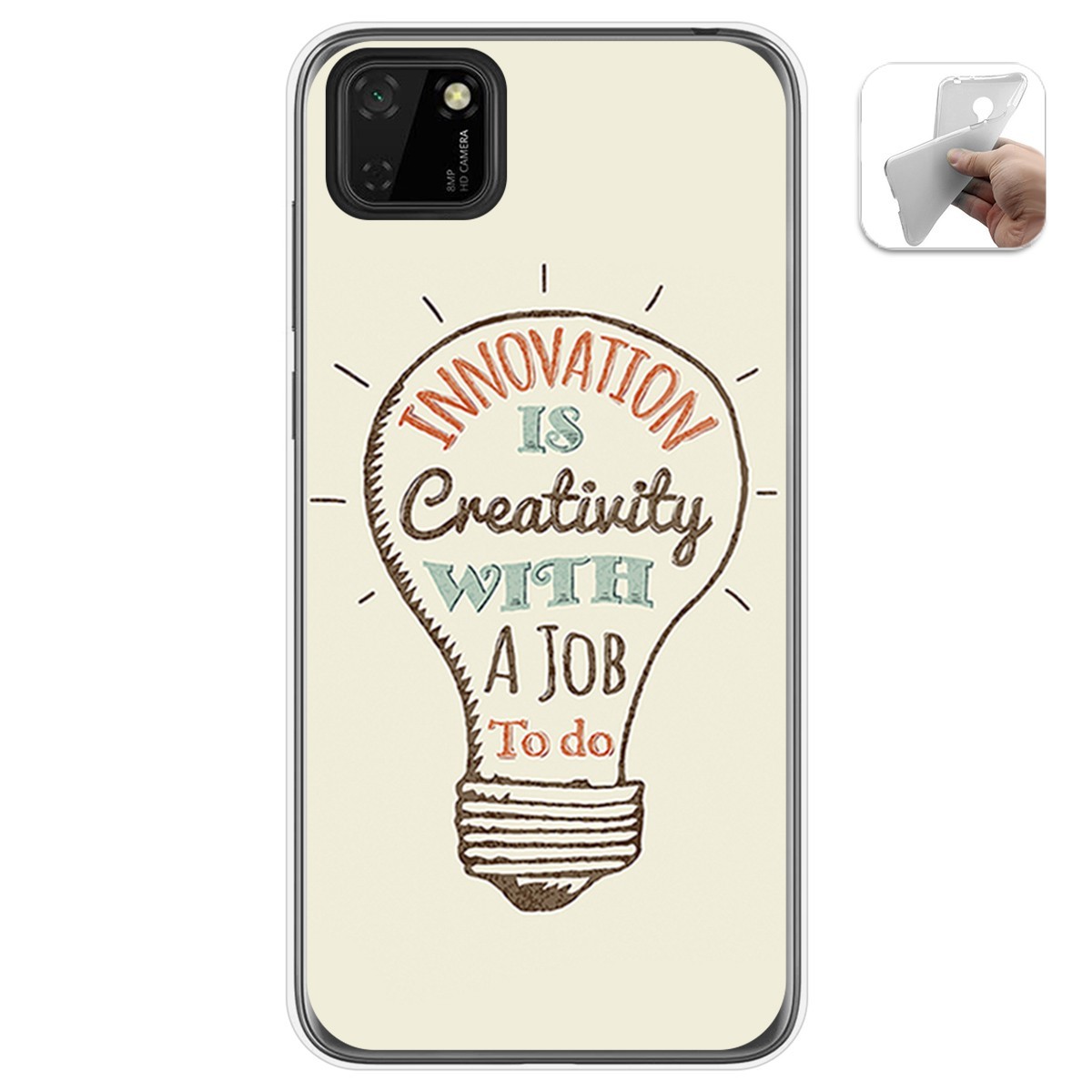 Funda Gel Tpu para Huawei Y5p diseño Creativity Dibujos
