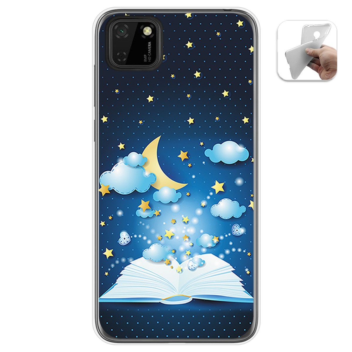 Funda Gel Tpu para Huawei Y5p diseño Libro Cuentos Dibujos