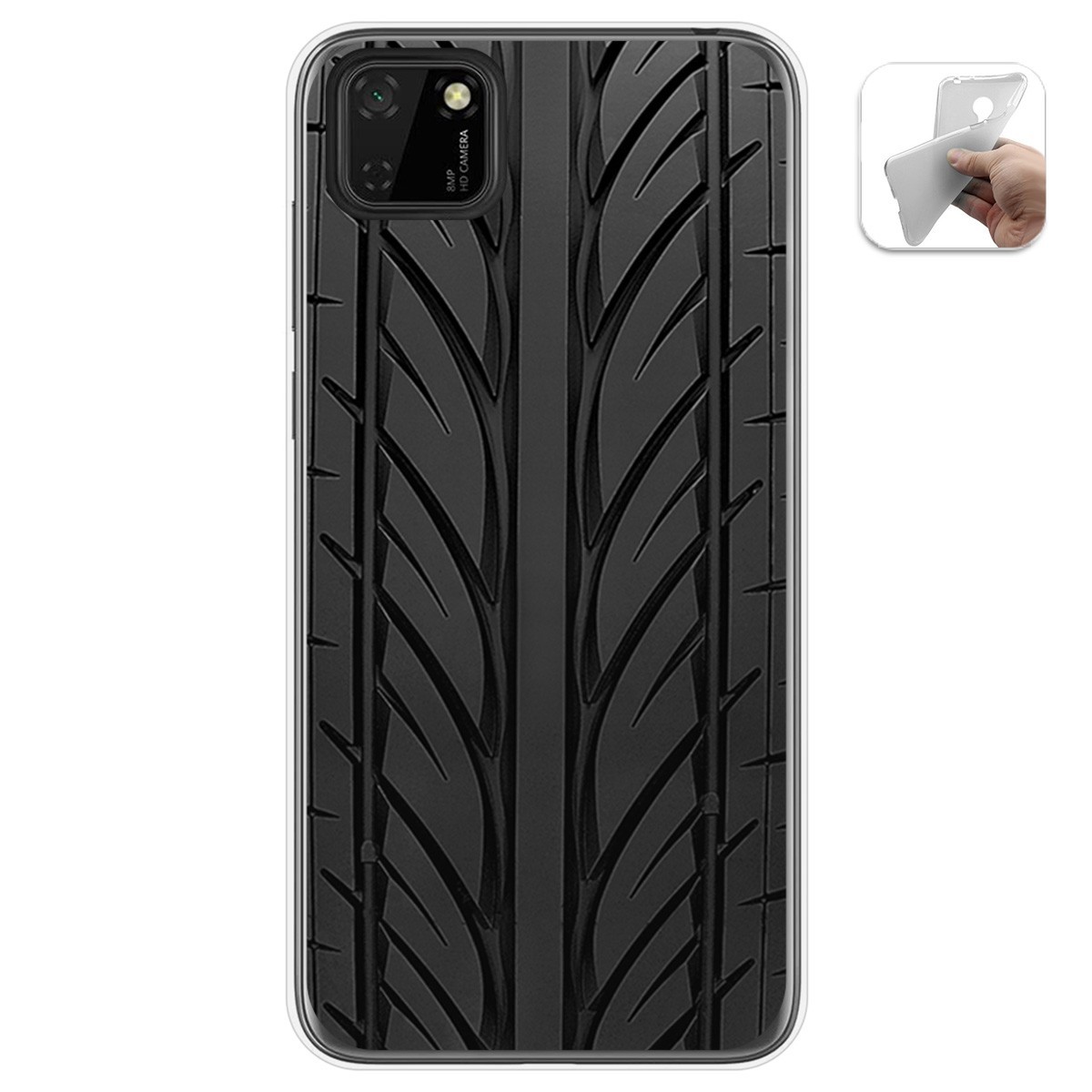 Funda Gel Tpu para Huawei Y5p diseño Neumatico Dibujos
