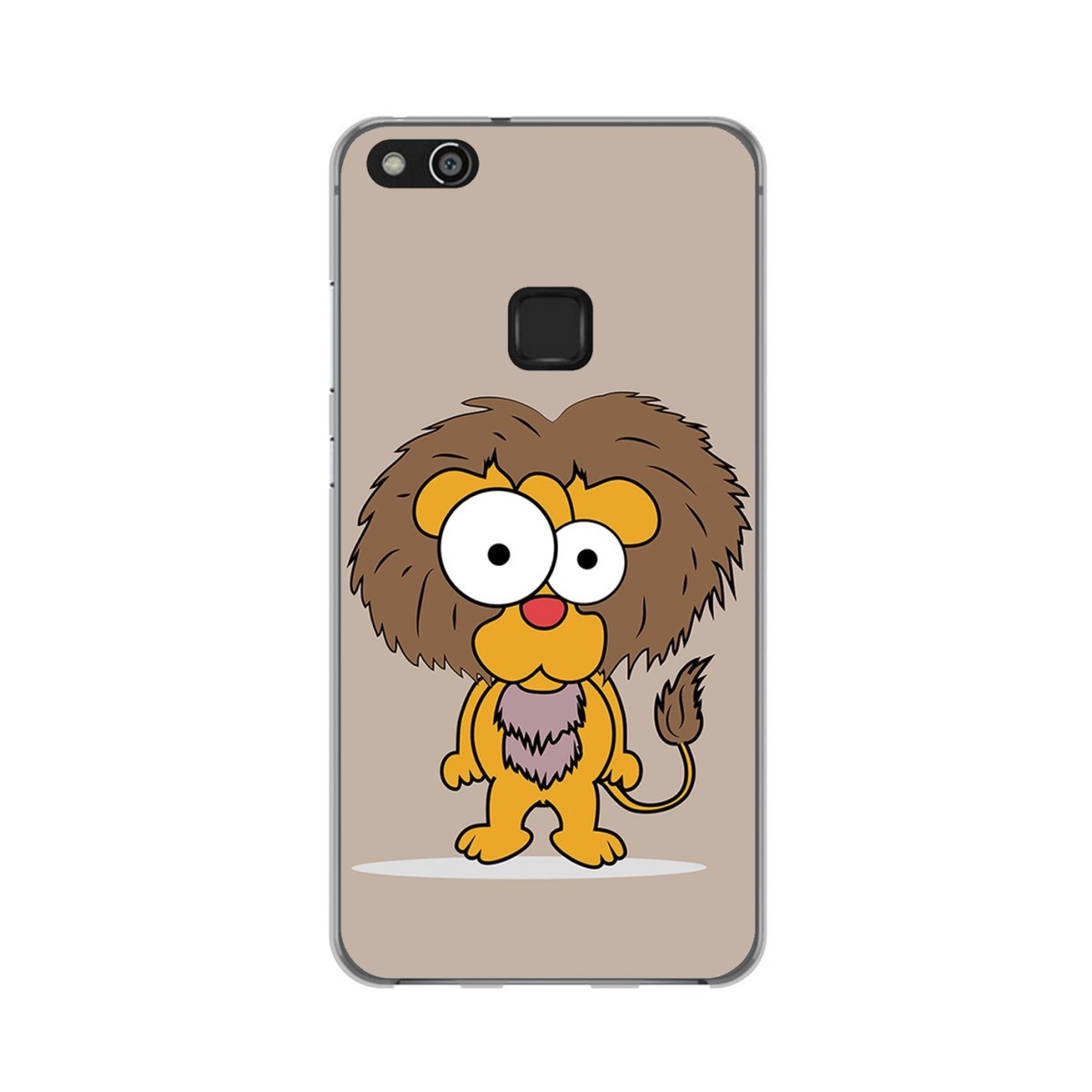 Funda Gel Tpu para Huawei P10 Lite Diseño Leon Dibujos