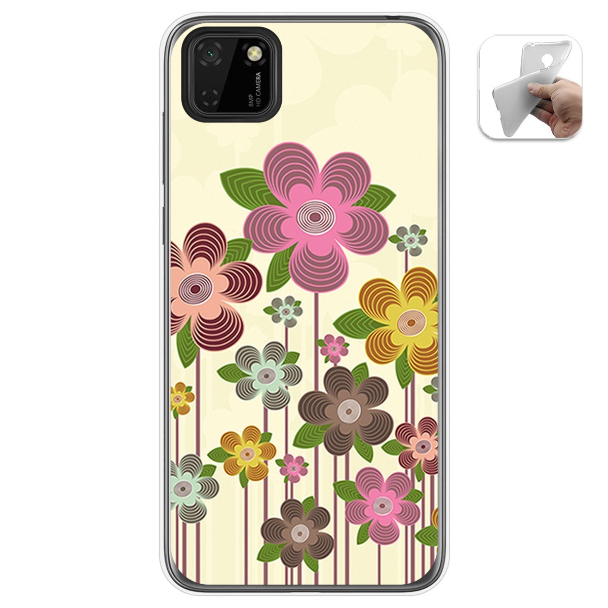 Funda Gel Tpu para Huawei Y5p diseño Primavera En Flor Dibujos