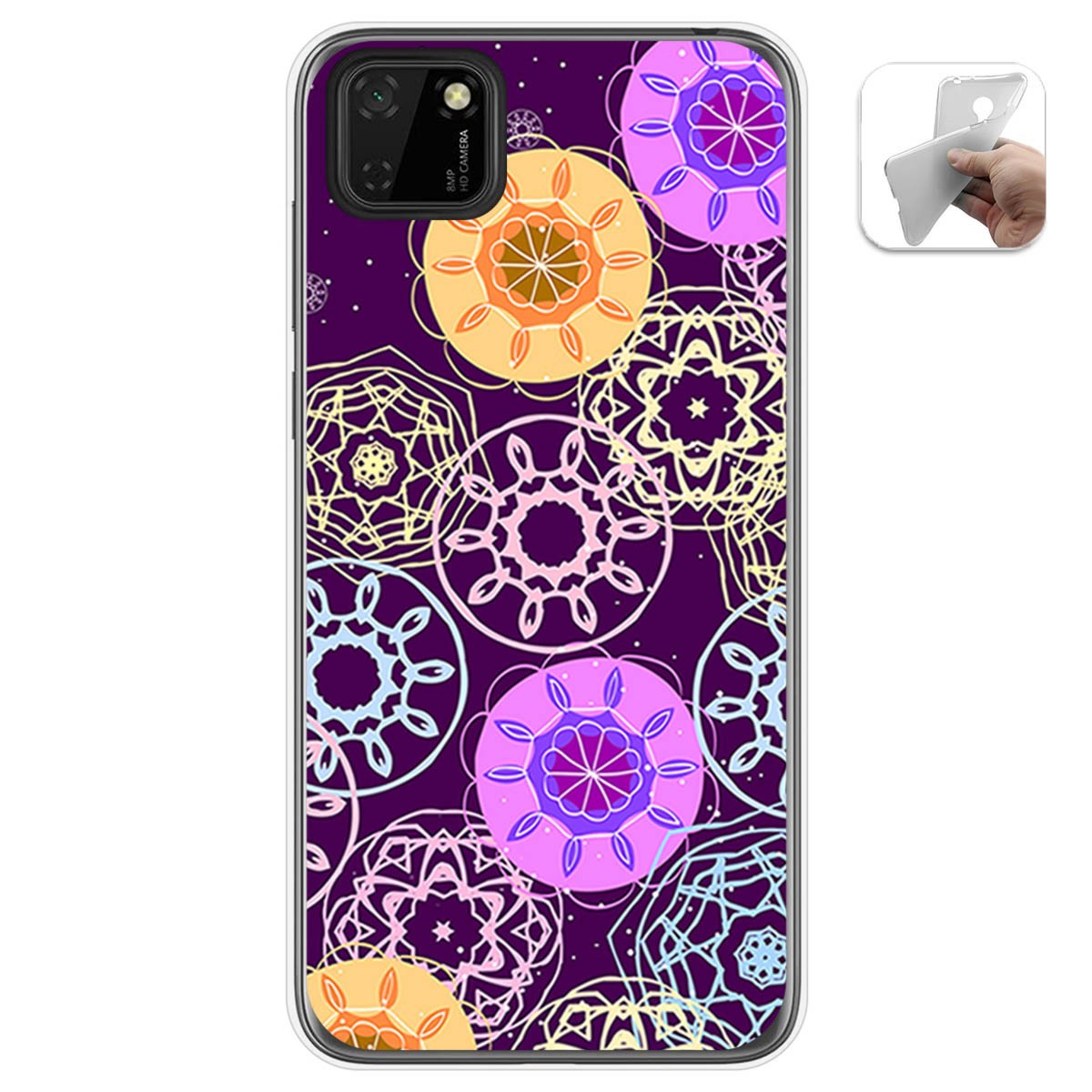 Funda Gel Tpu para Huawei Y5p diseño Radial Dibujos