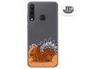 Funda Gel Transparente para Huawei Y6p diseño Bufalo Dibujos