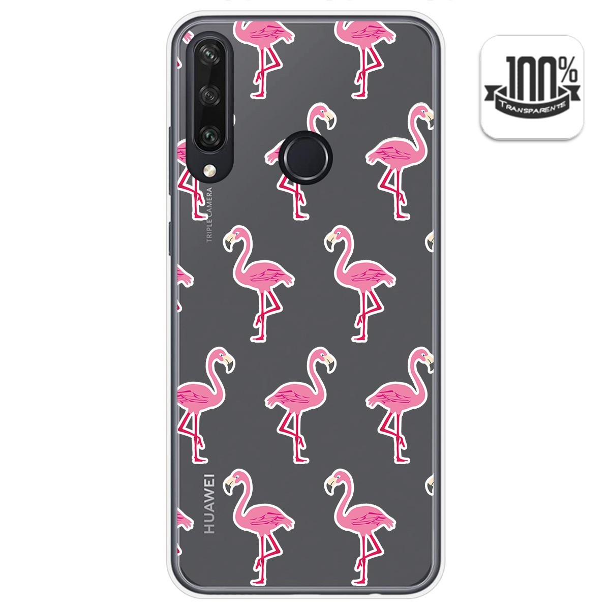 Funda Gel Transparente para Huawei Y6p diseño Flamenco Dibujos