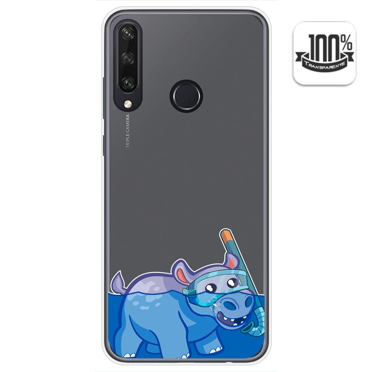 Funda Gel Transparente para Huawei Y6p diseño Hipo Dibujos