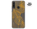 Funda Gel Transparente para Huawei Y6p diseño Hojas Dibujos