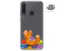 Funda Gel Transparente para Huawei Y6p diseño Leopardo Dibujos