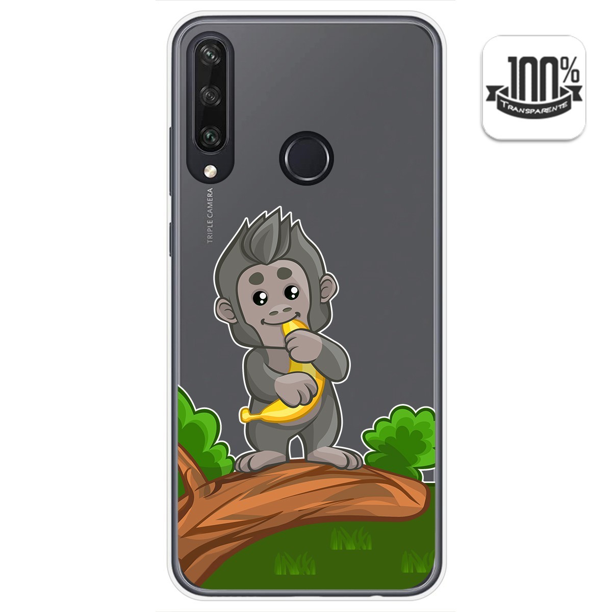 Funda Gel Transparente para Huawei Y6p diseño Mono Dibujos