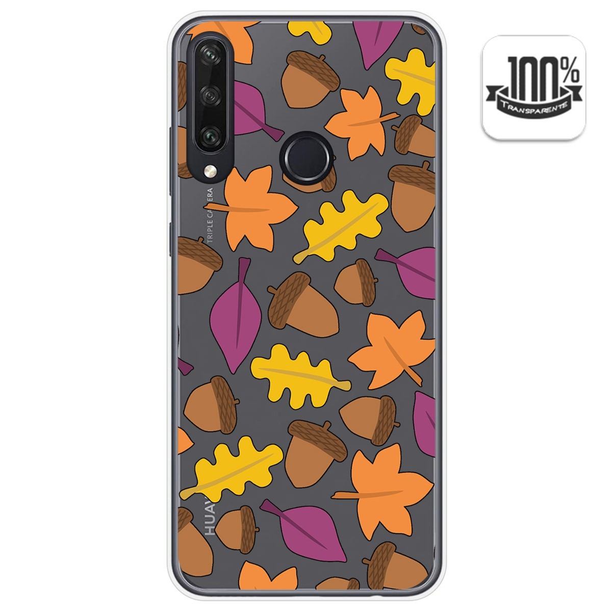 Funda Gel Transparente para Huawei Y6p diseño Otoño Dibujos