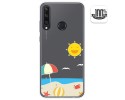 Funda Gel Transparente para Huawei Y6p diseño Playa Dibujos