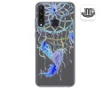 Funda Gel Transparente para Huawei Y6p diseño Plumas Dibujos