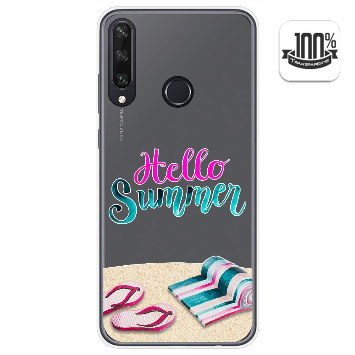 Funda Gel Transparente para Huawei Y6p diseño Summer Dibujos
