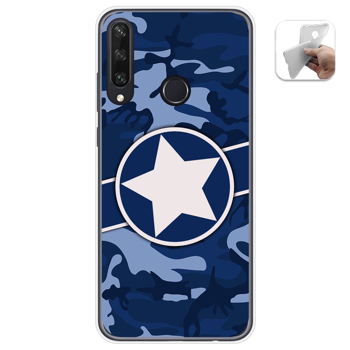 Funda Gel Tpu para Huawei Y6p diseño Camuflaje 03 Dibujos