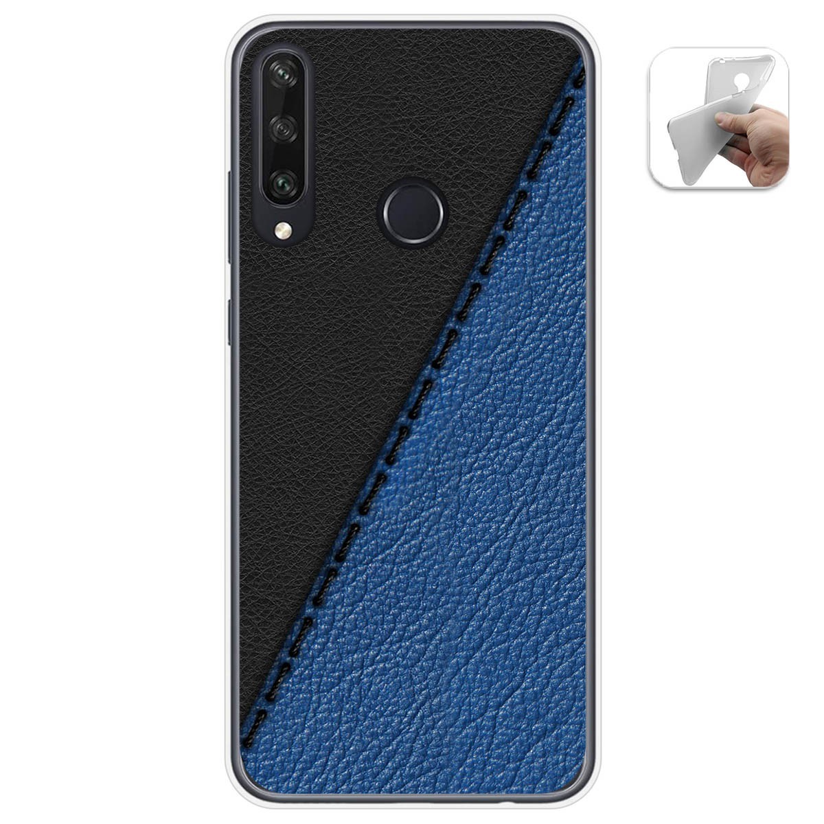 Funda Gel Tpu para Huawei Y6p diseño Cuero 02 Dibujos