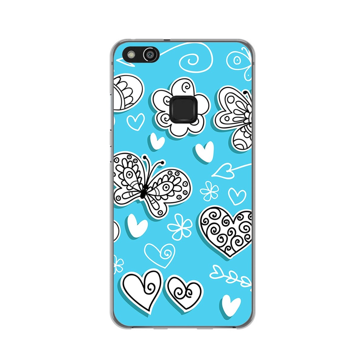 Funda Gel Tpu para Huawei P10 Lite Diseño Mariposas Dibujos