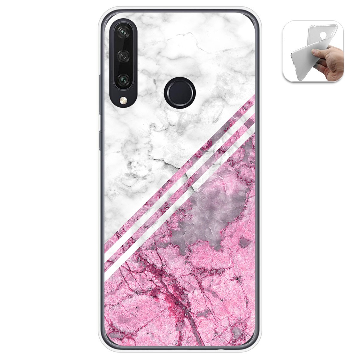 Funda Gel Tpu para Huawei Y6p diseño Mármol 03 Dibujos