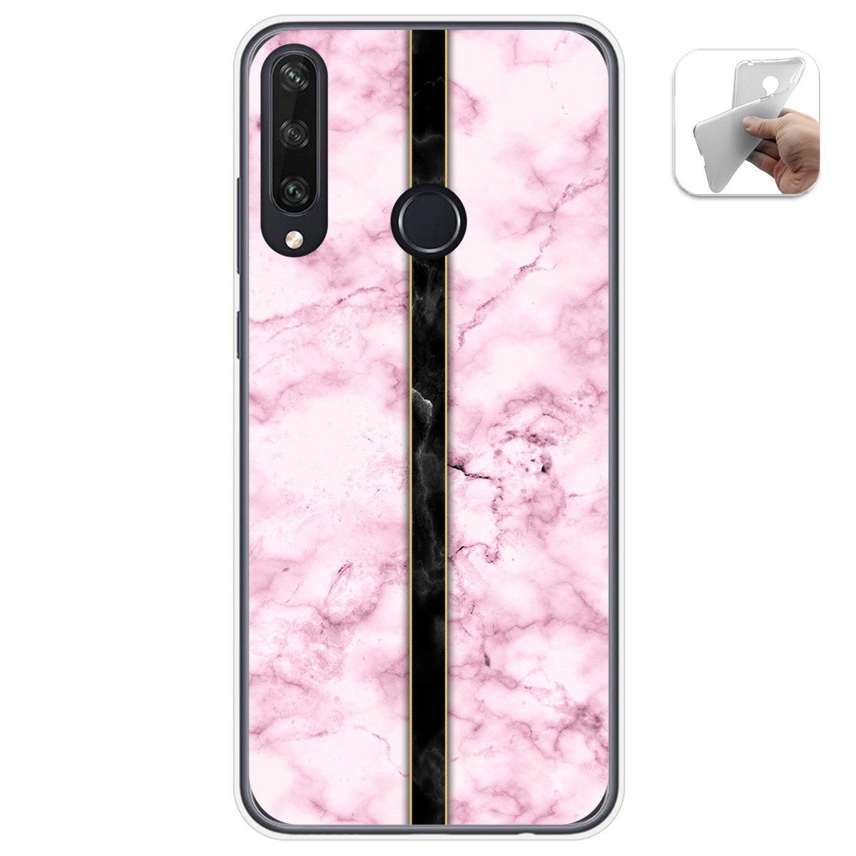 Funda Gel Tpu para Huawei Y6p diseño Mármol 04 Dibujos