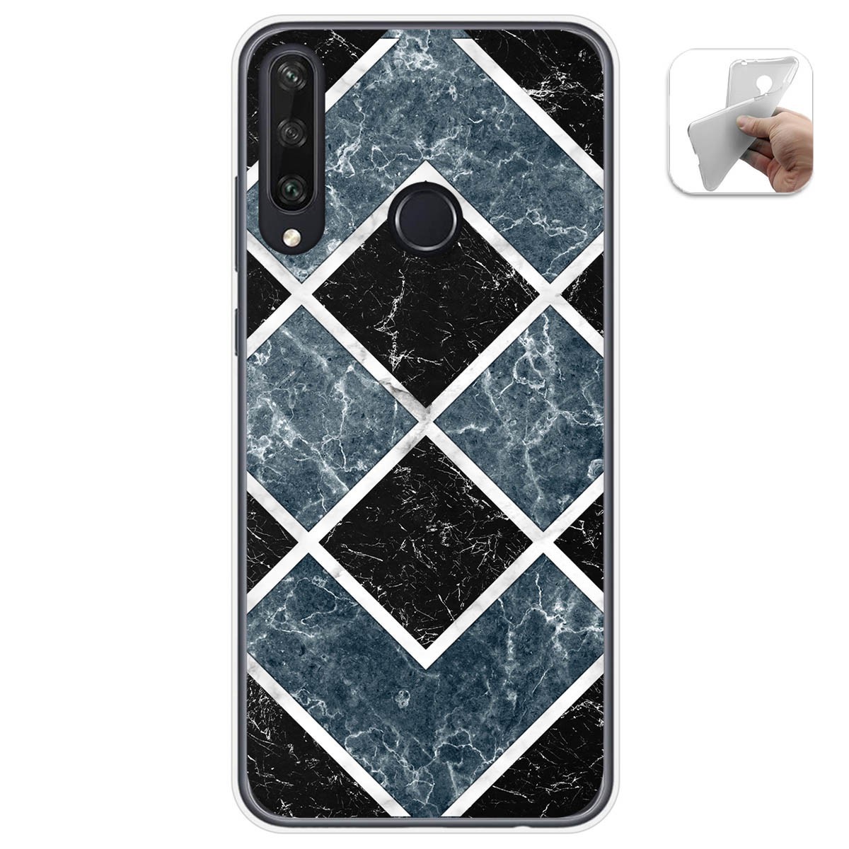 Funda Gel Tpu para Huawei Y6p diseño Mármol 06 Dibujos