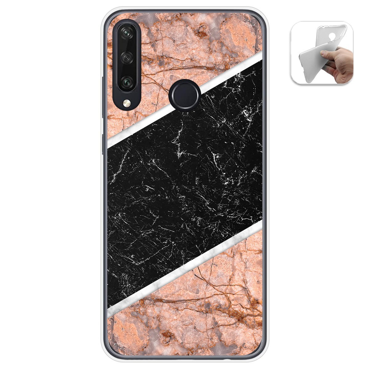 Funda Gel Tpu para Huawei Y6p diseño Mármol 07 Dibujos