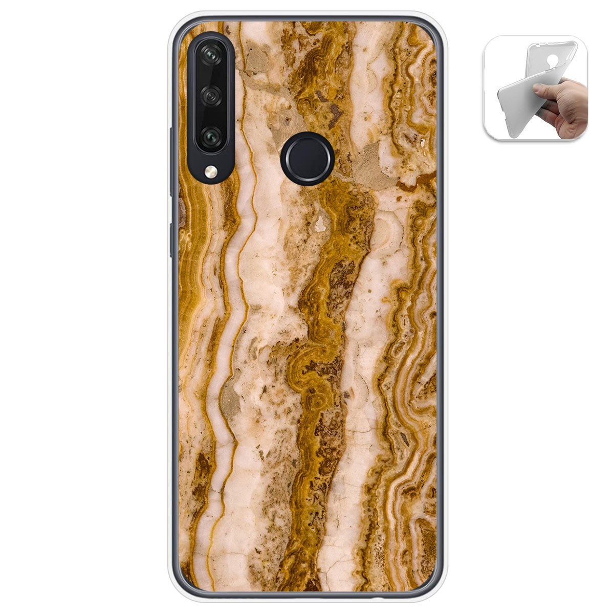 Funda Gel Tpu para Huawei Y6p diseño Mármol 10 Dibujos