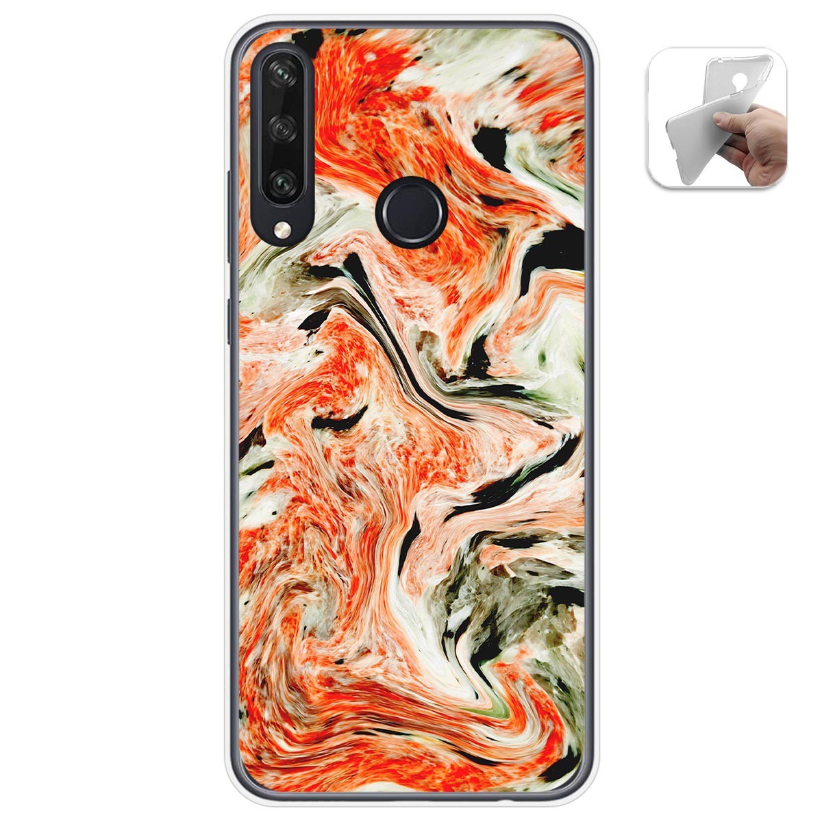 Funda Gel Tpu para Huawei Y6p diseño Mármol 12 Dibujos