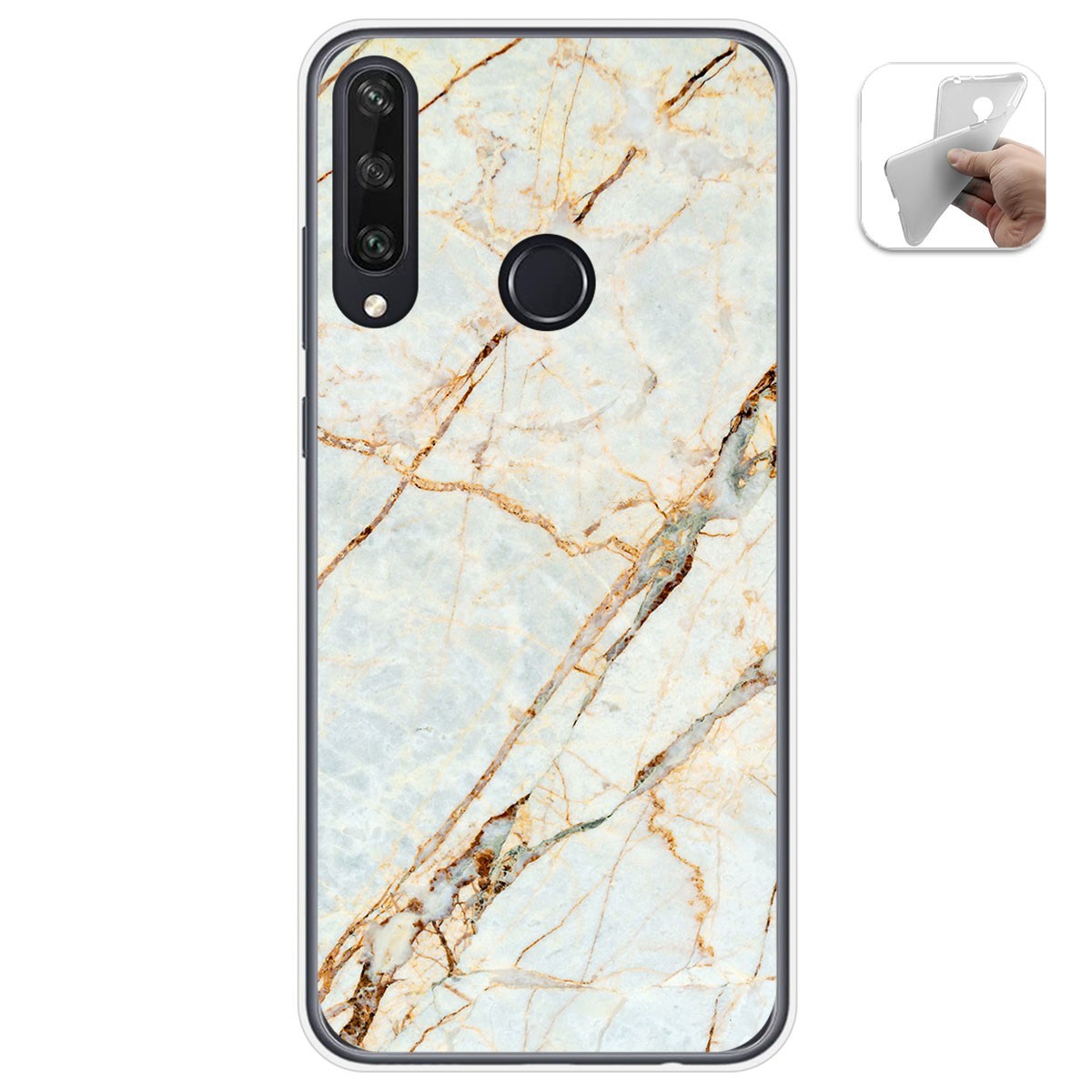 Funda Gel Tpu para Huawei Y6p diseño Mármol 13 Dibujos