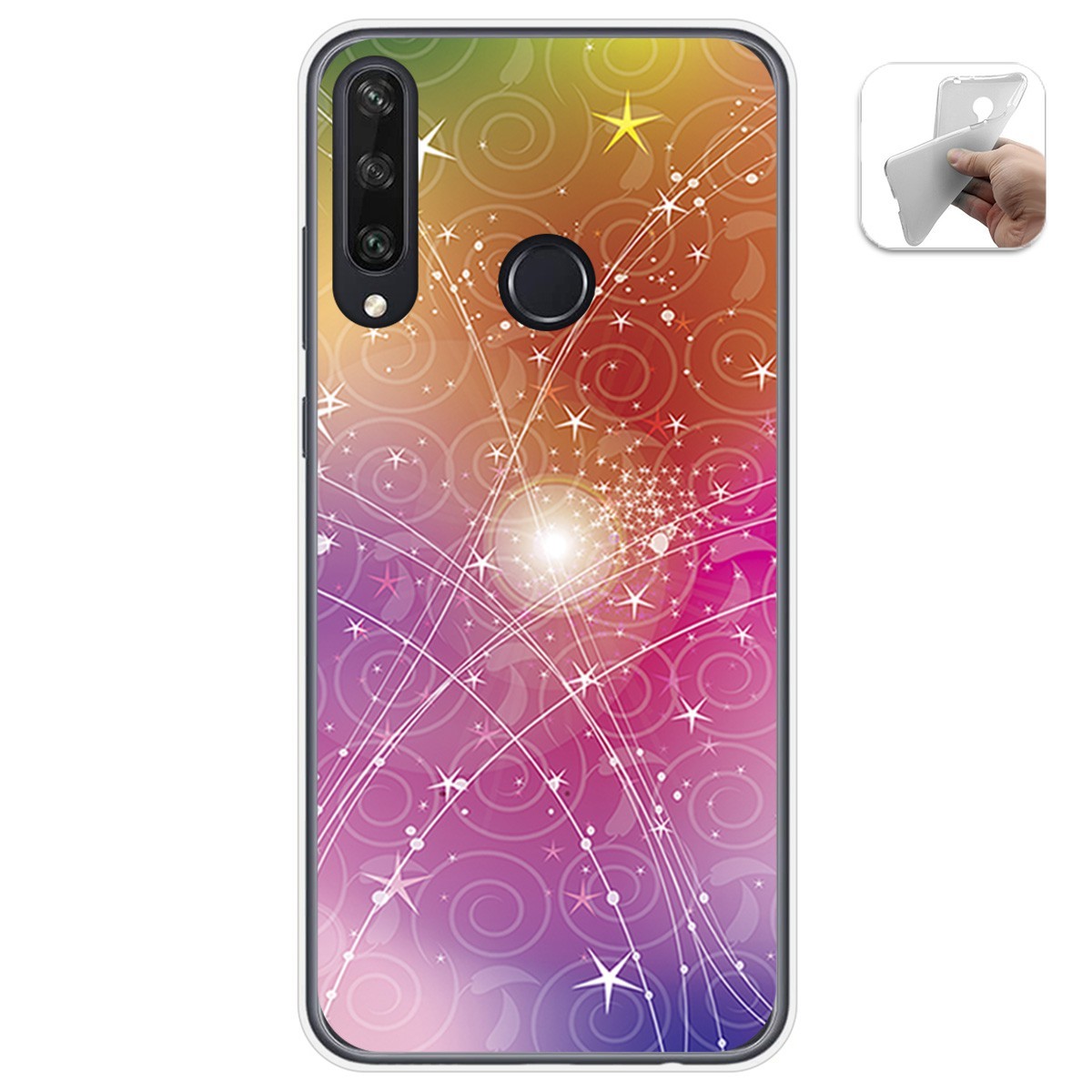 Funda Gel Tpu para Huawei Y6p diseño Abstracto Dibujos