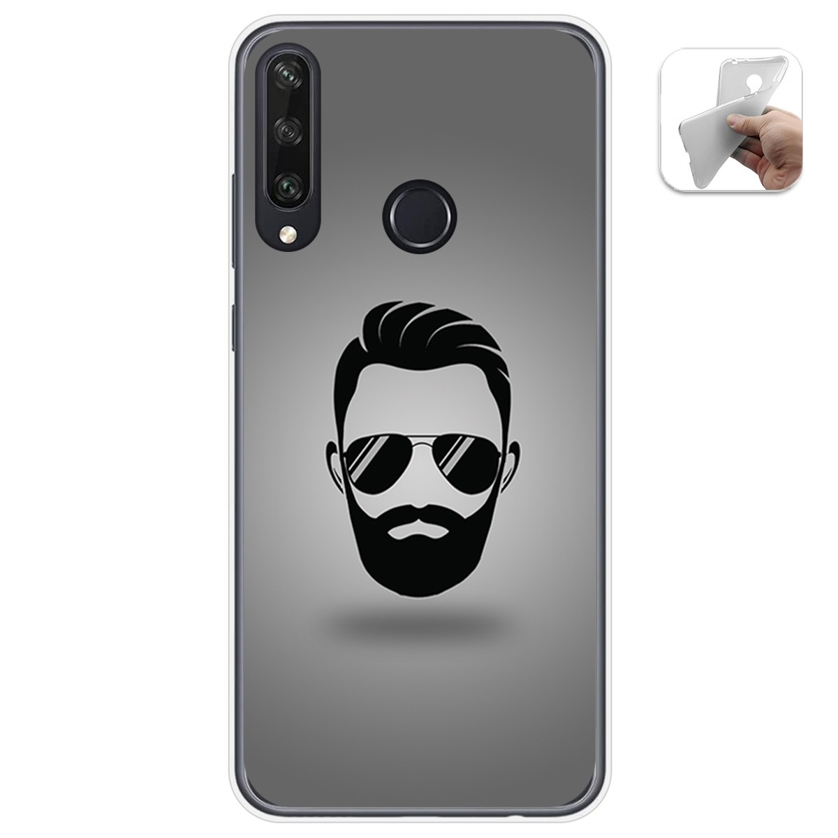 Funda Gel Tpu para Huawei Y6p diseño Barba Dibujos