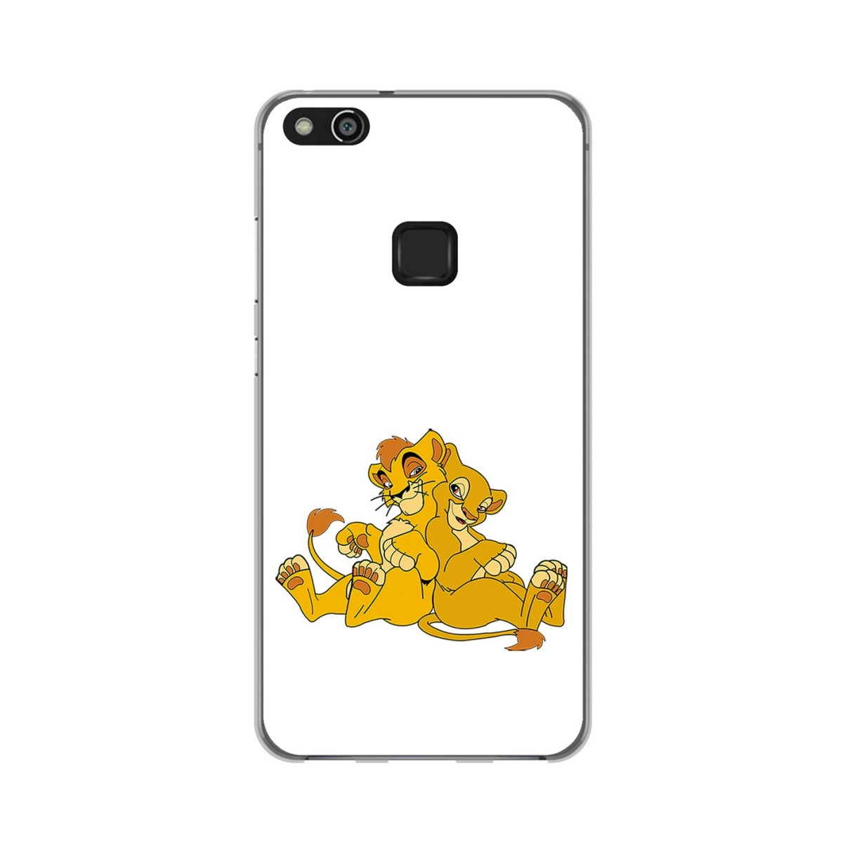 Funda Gel Tpu para Huawei P10 Lite Diseño Leones Dibujos