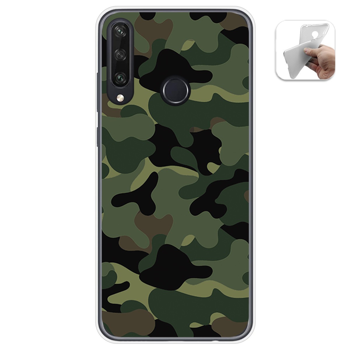 Funda Gel Tpu para Huawei Y6p diseño Camuflaje Dibujos