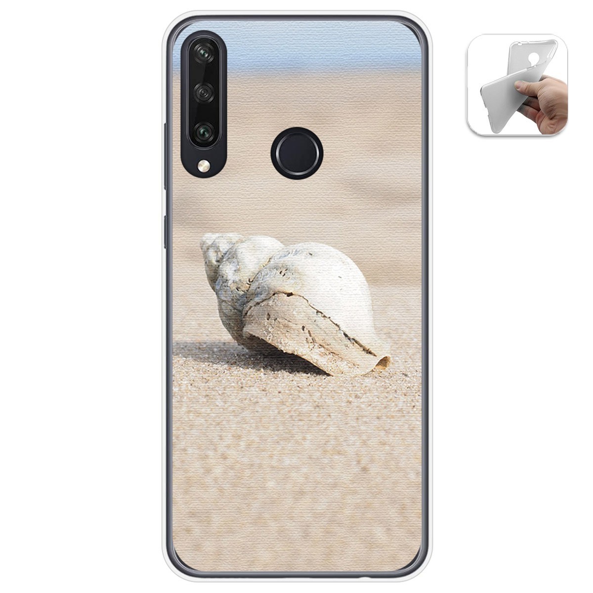 Funda Gel Tpu para Huawei Y6p diseño Concha Dibujos