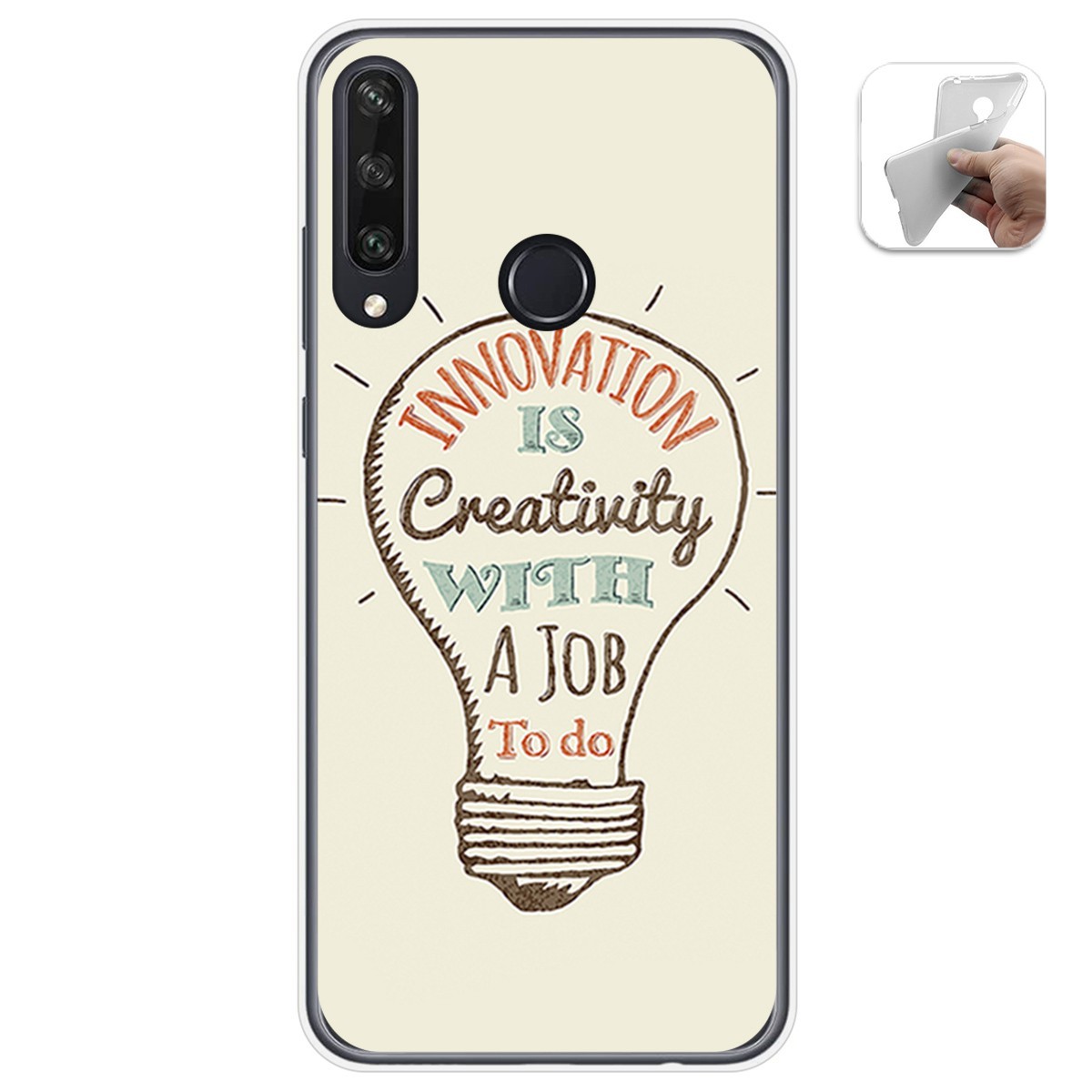 Funda Gel Tpu para Huawei Y6p diseño Creativity Dibujos