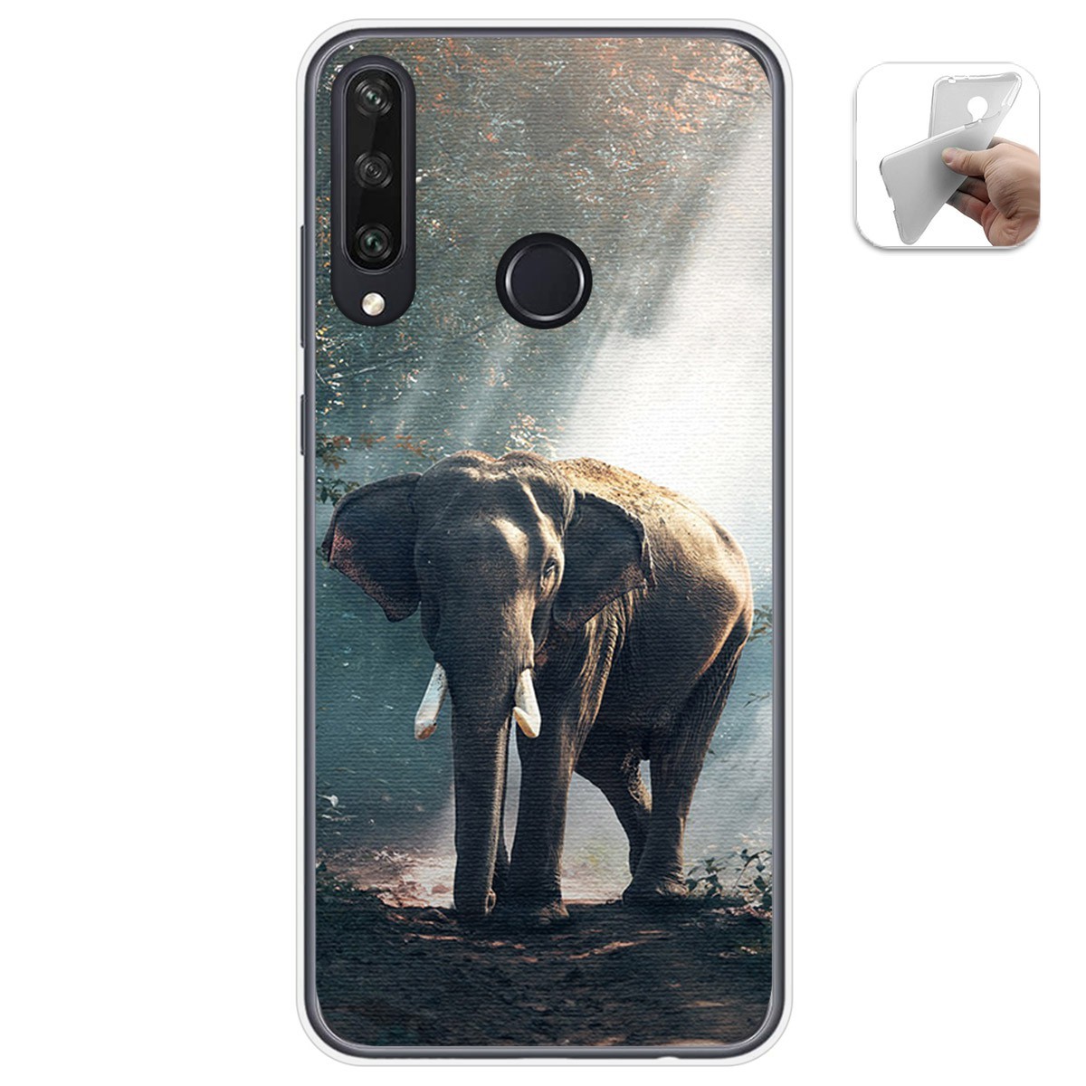 Funda Gel Tpu para Huawei Y6p diseño Elefante Dibujos