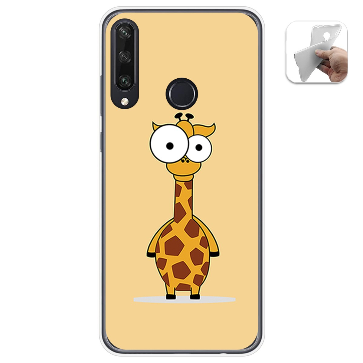 Funda Gel Tpu para Huawei Y6p diseño Jirafa Dibujos