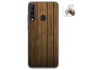 Funda Gel Tpu para Huawei Y6p diseño Madera Dibujos