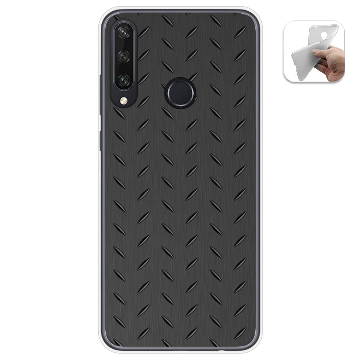 Funda Gel Tpu para Huawei Y6p diseño Metal Dibujos