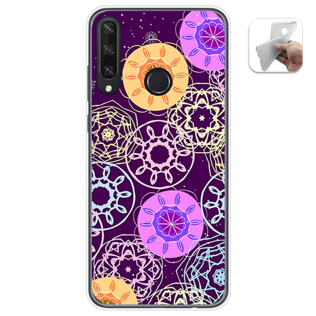 Funda Gel Tpu para Huawei Y6p diseño Radial Dibujos