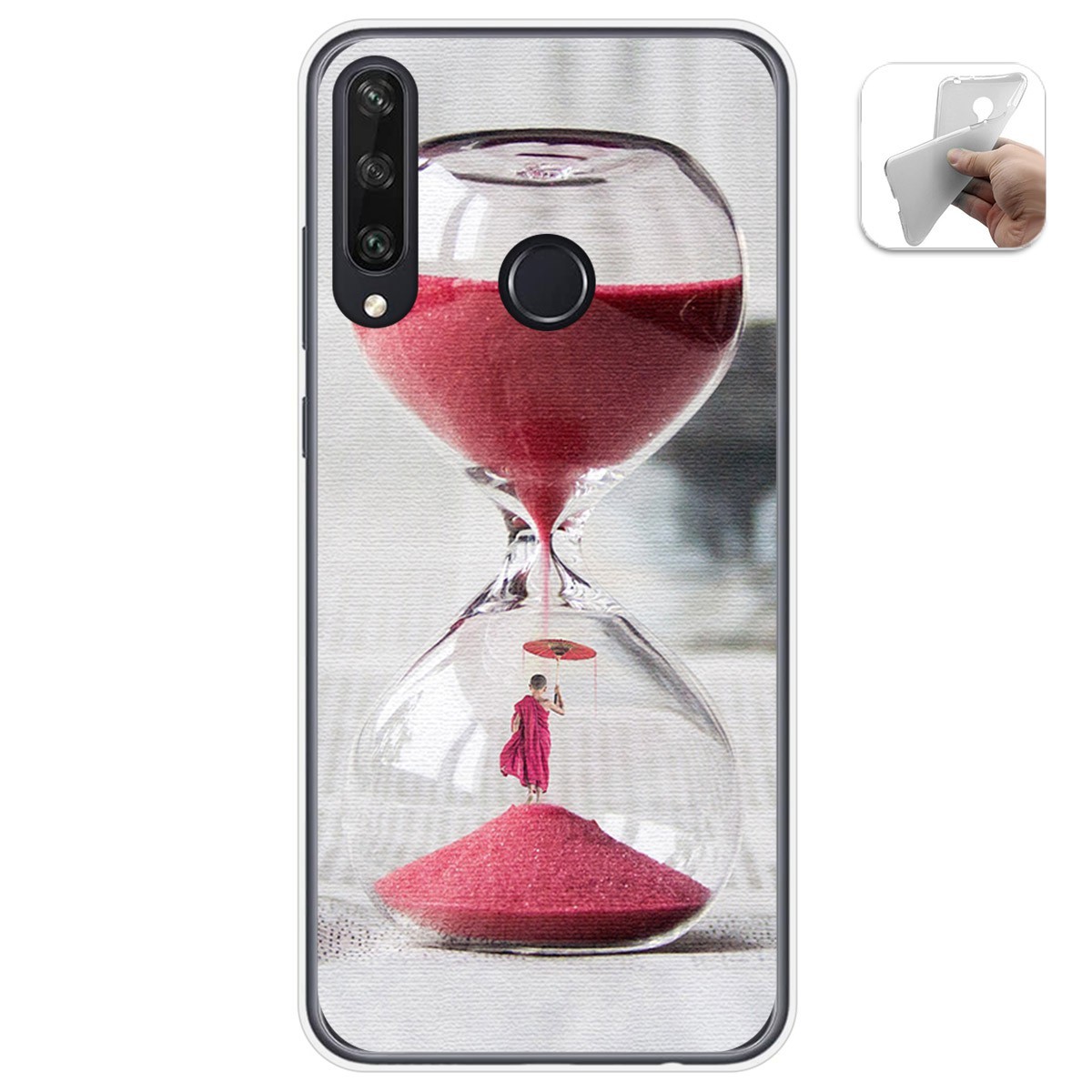 Funda Gel Tpu para Huawei Y6p diseño Reloj Dibujos