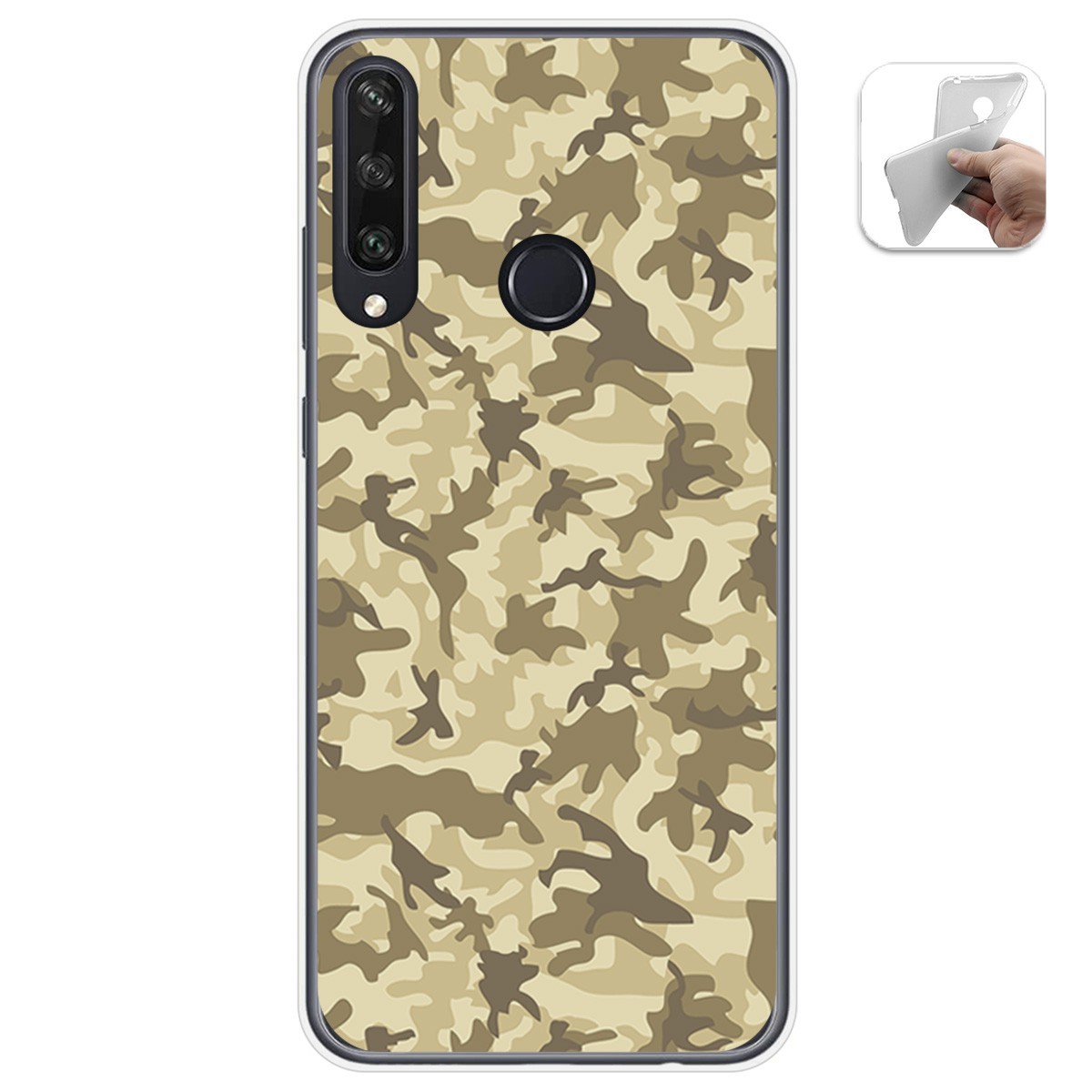 Funda Gel Tpu para Huawei Y6p diseño Sand Camuflaje Dibujos
