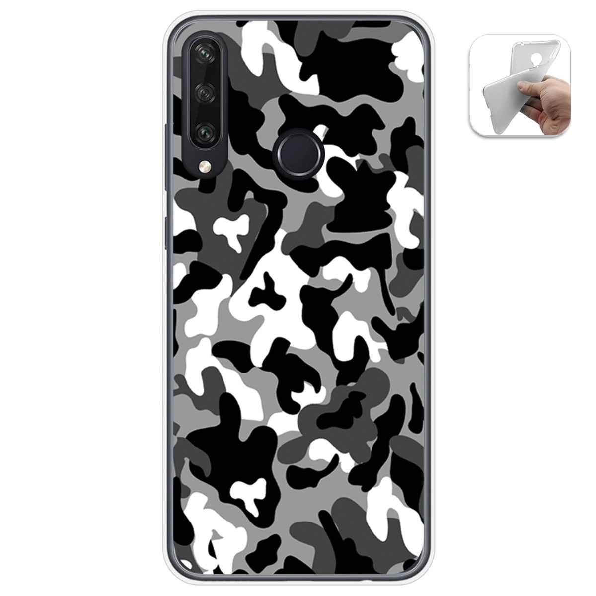 Funda Gel Tpu para Huawei Y6p diseño Snow Camuflaje Dibujos