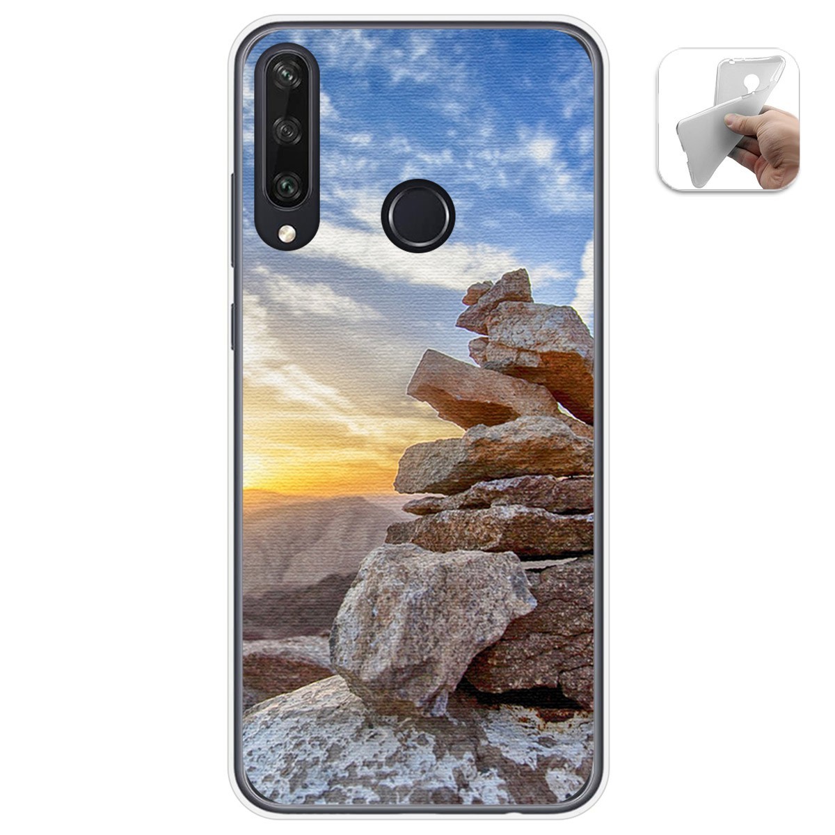 Funda Gel Tpu para Huawei Y6p diseño Sunset Dibujos